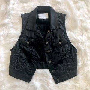 BCBG Cropped Black Vest